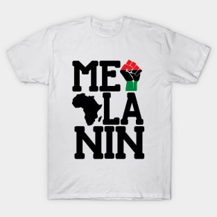 Melanin Fist Pan Africa Flag Colors Black Pride Gift T-Shirt